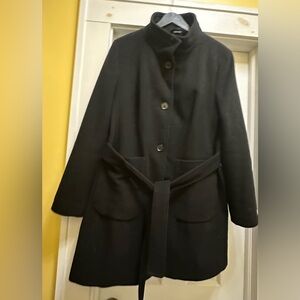 DKNY Black Pea Coat